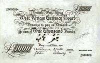 p11A from British West Africa: 1000 Pounds from 1954